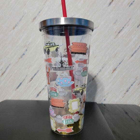 FRIENDS | Clear Bottle | Straw | 24 oz | Icons - Picture 1 of 2